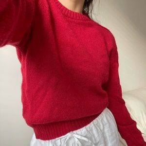 Vintage 100% Wool Red Sweater